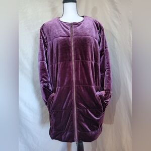 Who What Wear purple/plum velvet jacket size s